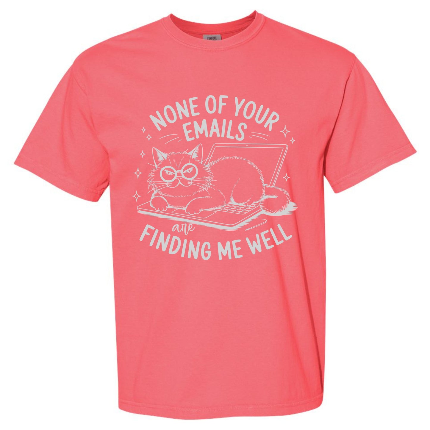 Sarcastic Kitty Emails T-shirt