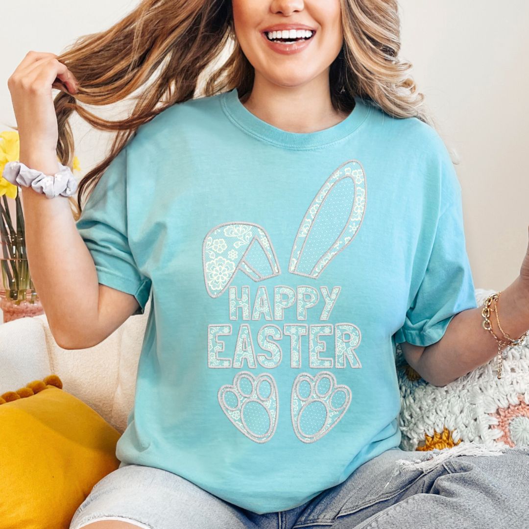 Lace Happy Easter T-shirt