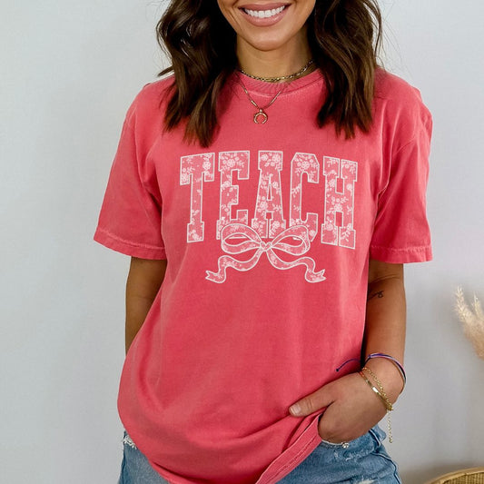 Lace Graphic TEACH T-shirt