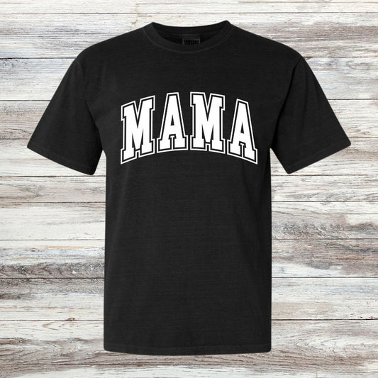 MAMA T-shirt/Black/White