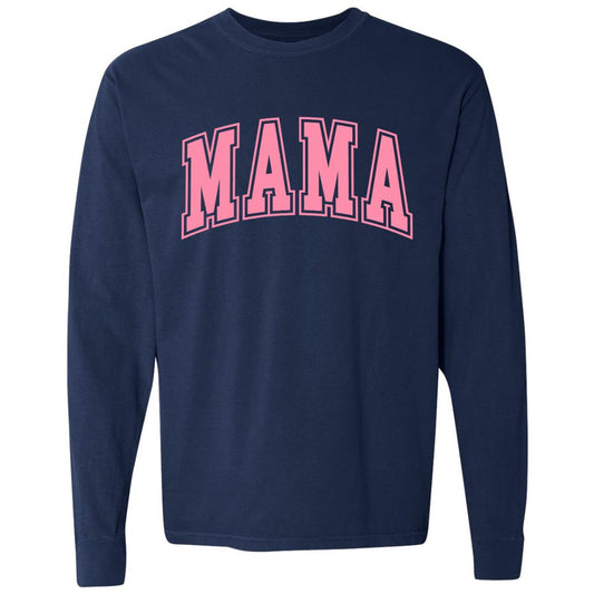 MAMA Bubblegum Collegiate Lettered Long Sleeve T-shirt