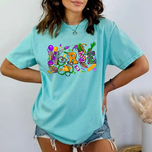 Mardi Gras Nurse T-shirt