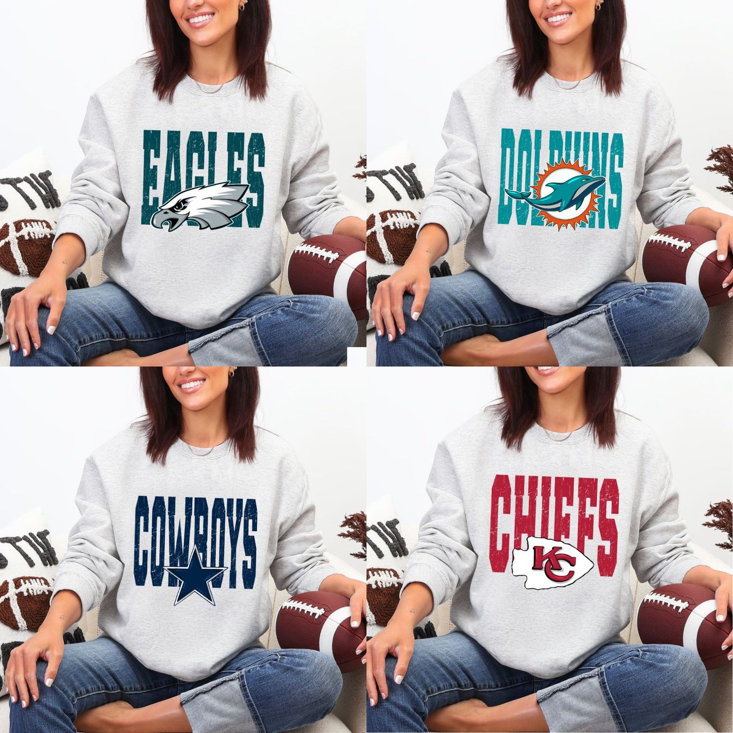 NFL Distressed Sweatshirt