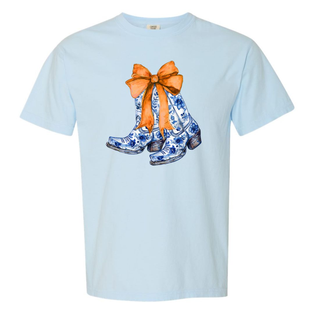 Coastal Cowgirl Orange & Blue T-shirt