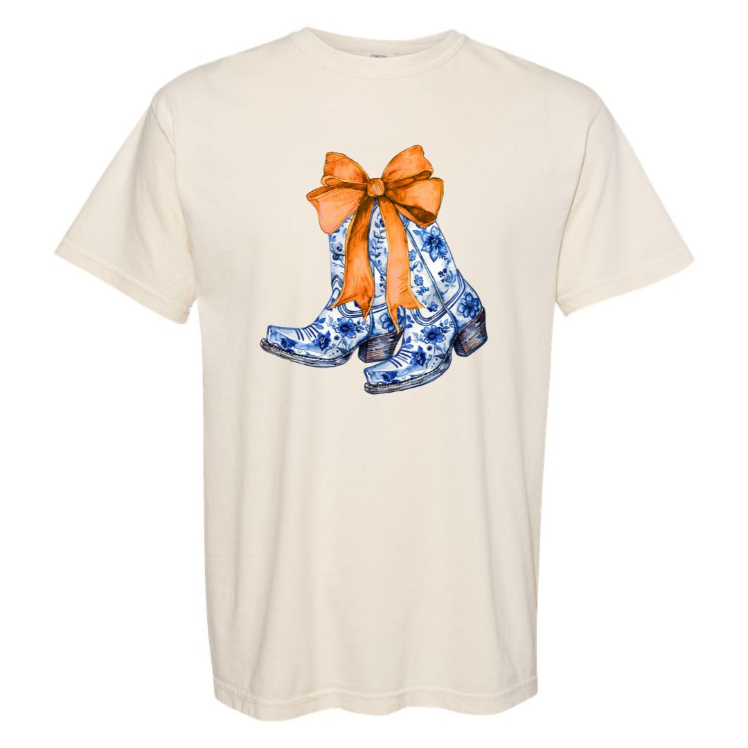 Coastal Cowgirl Orange & Blue T-shirt