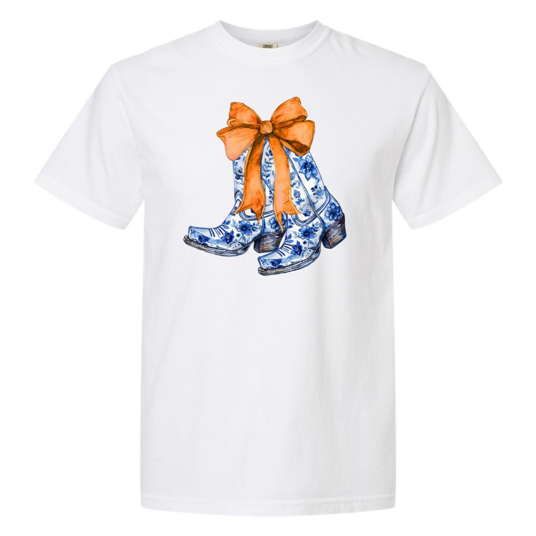 Coastal Cowgirl Orange & Blue T-shirt