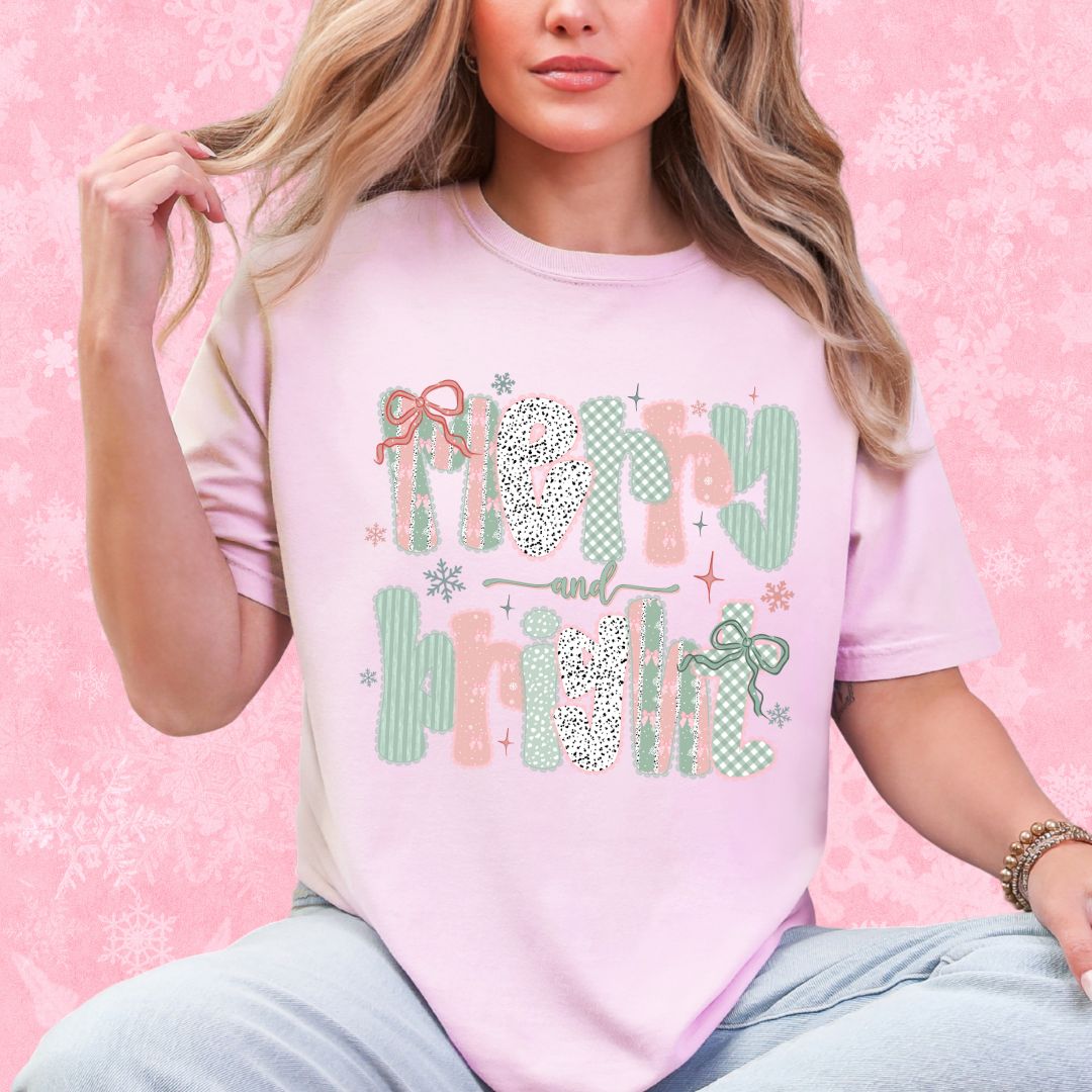 Preppy Pastel Merry and Bright T-shirt