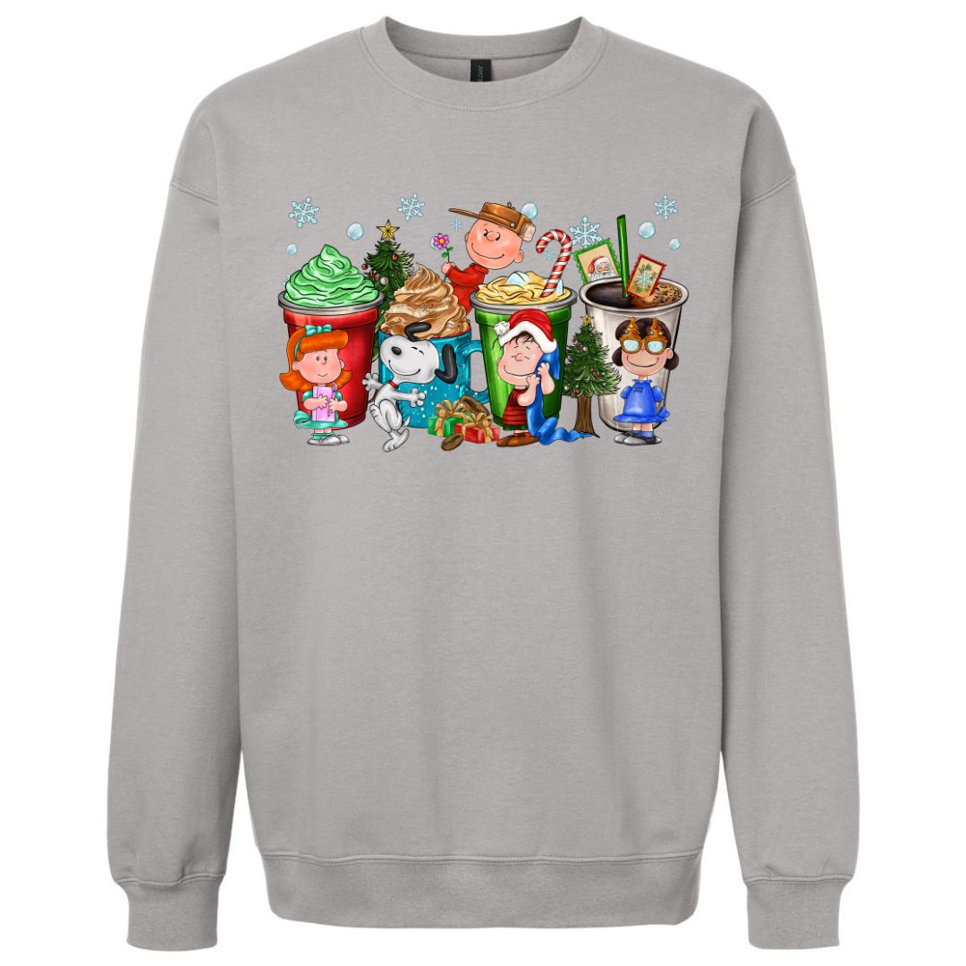 Peanuts Christmas Coffee Cups Sweatshirt/T-shirt