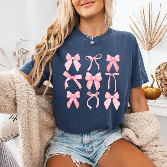 Pink Bows Coquette Collage T-shirt