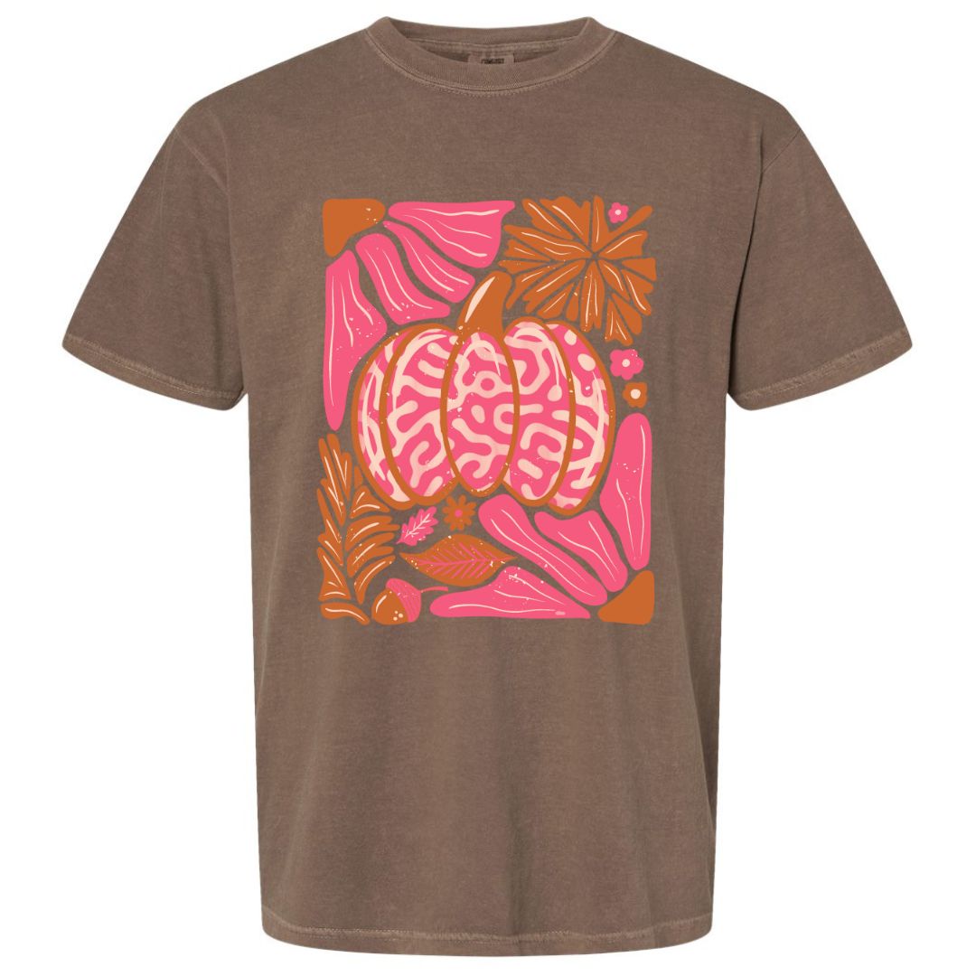 Pink Leopard Pumpkin & Floral Tee