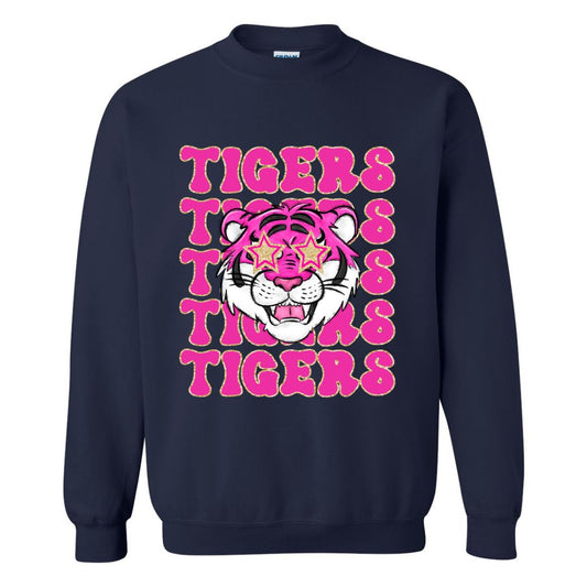 Pink Tigers Sweatshirt/Navy