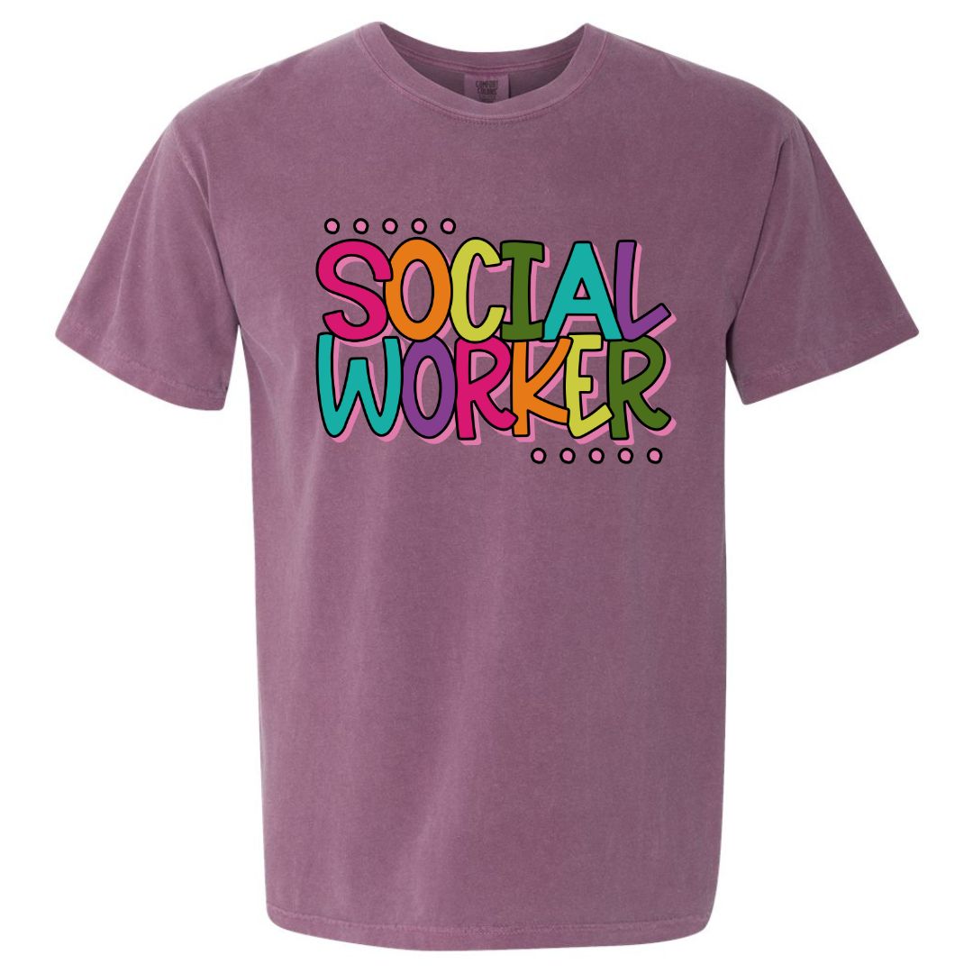 Social Worker Rainbow T-shirt