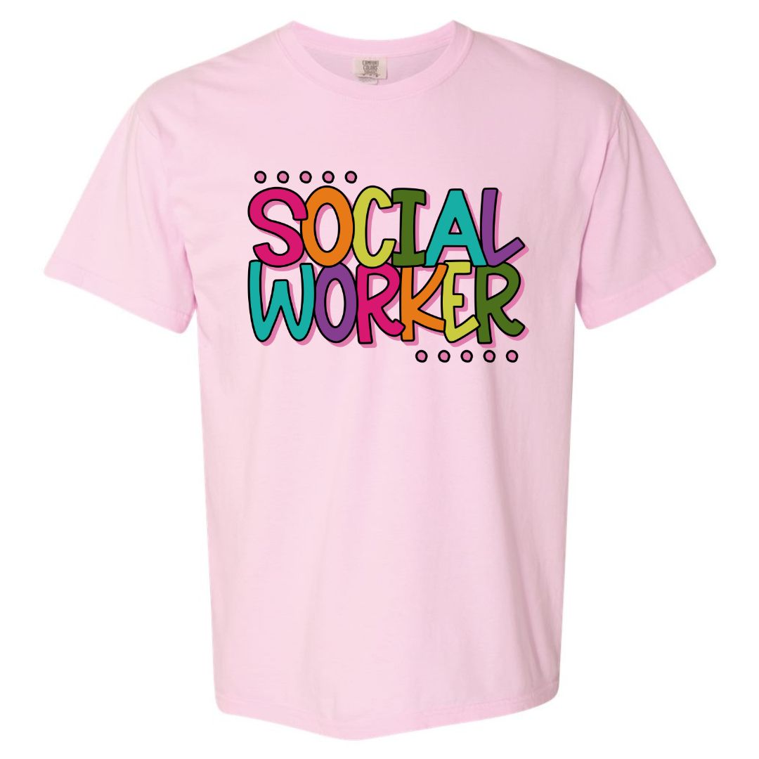 Social Worker Rainbow T-shirt
