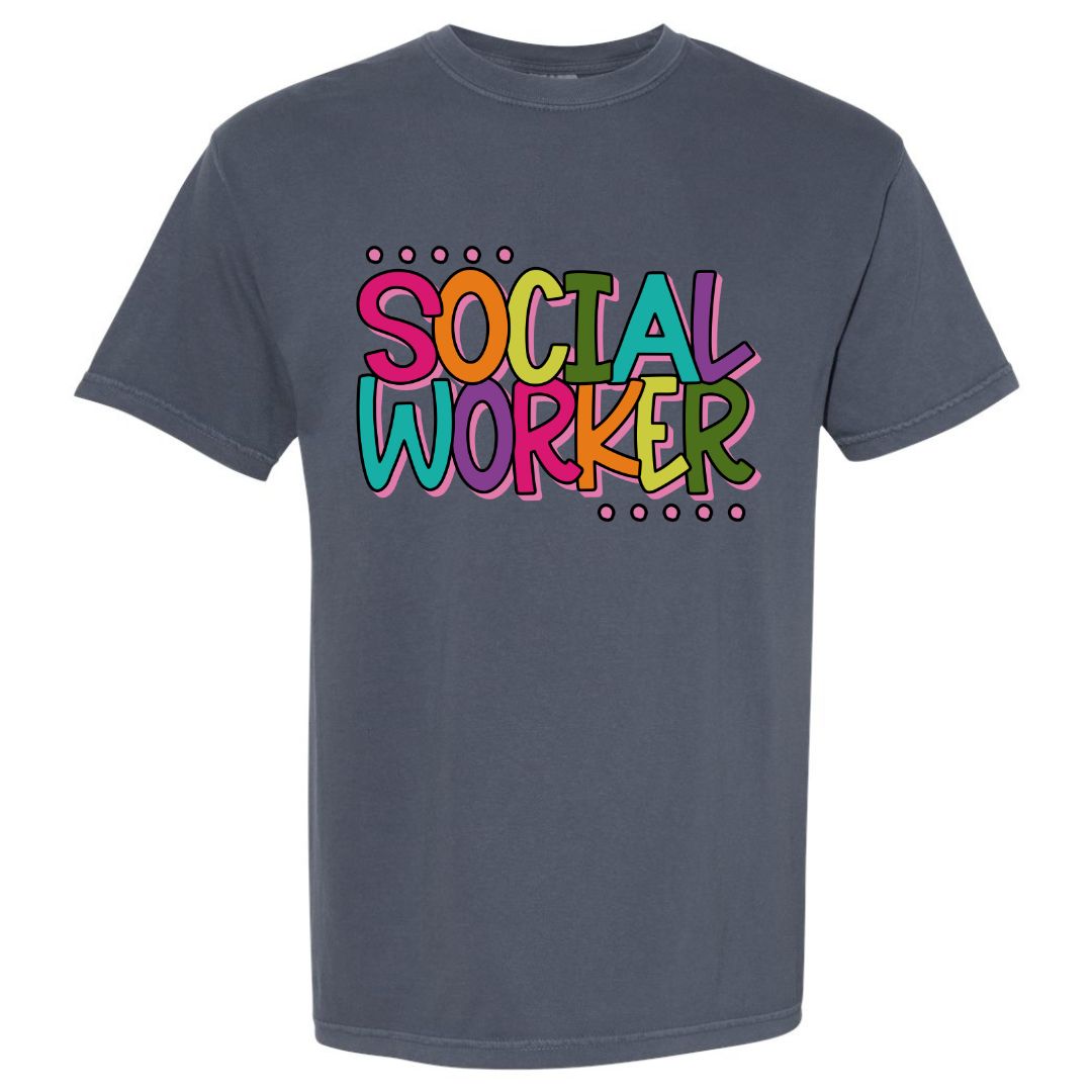 Social Worker Rainbow T-shirt