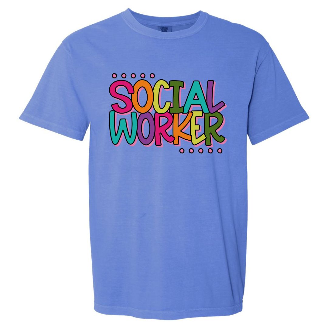 Social Worker Rainbow T-shirt