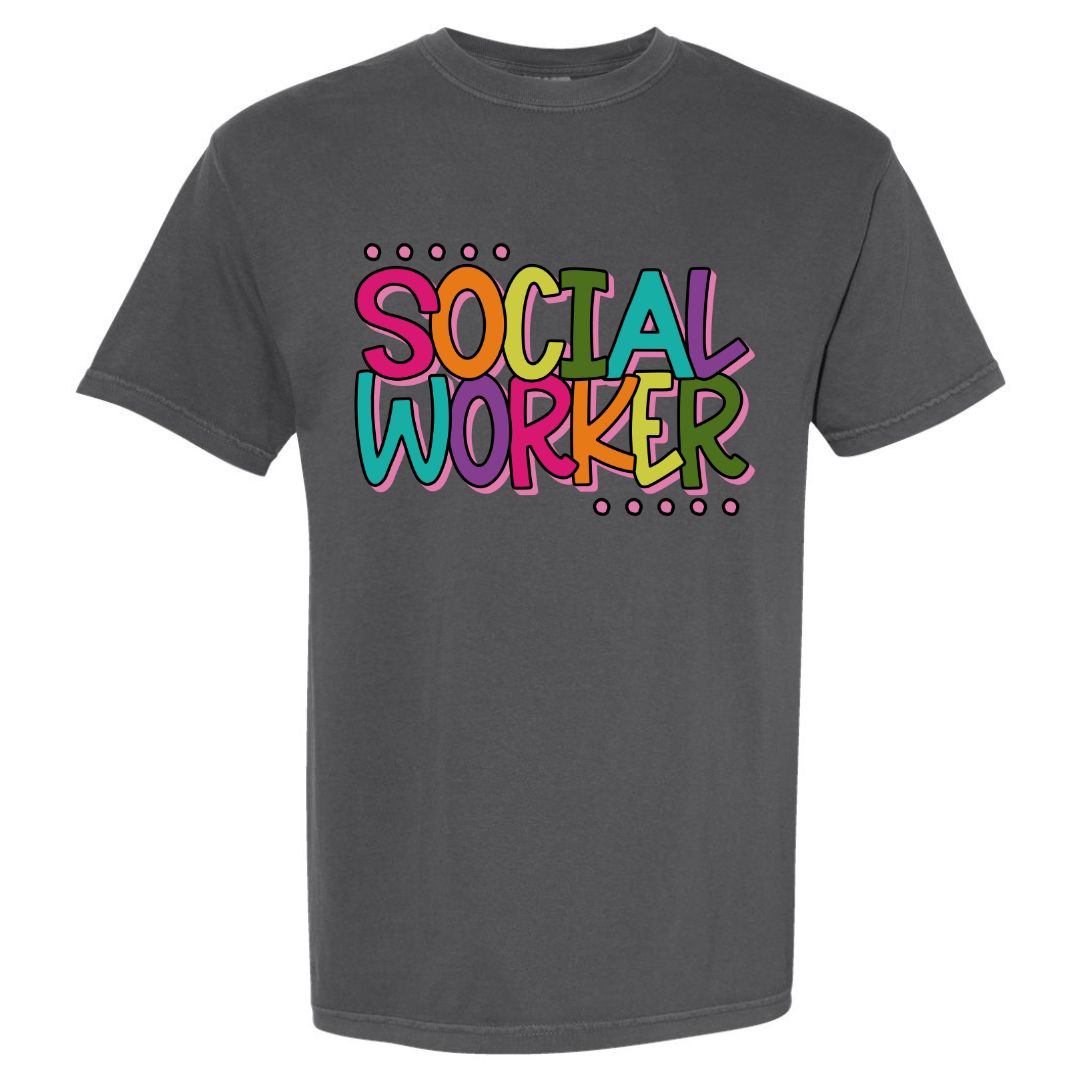 Social Worker Rainbow T-shirt