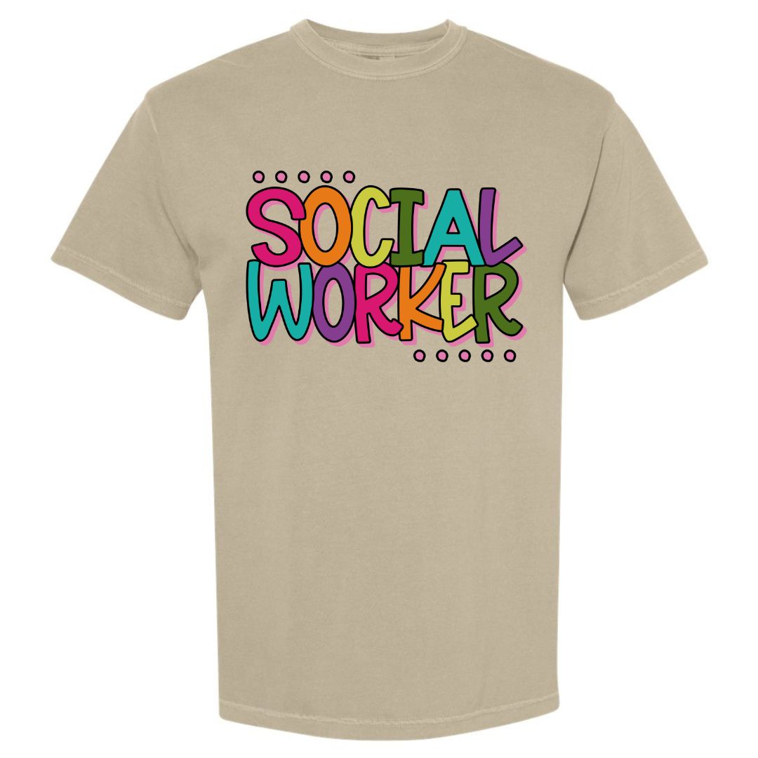 Social Worker Rainbow T-shirt