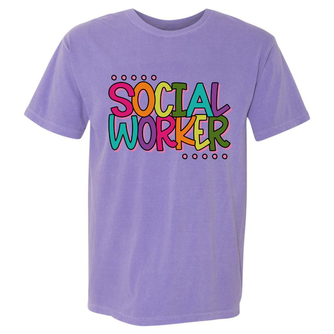 Social Worker Rainbow T-shirt