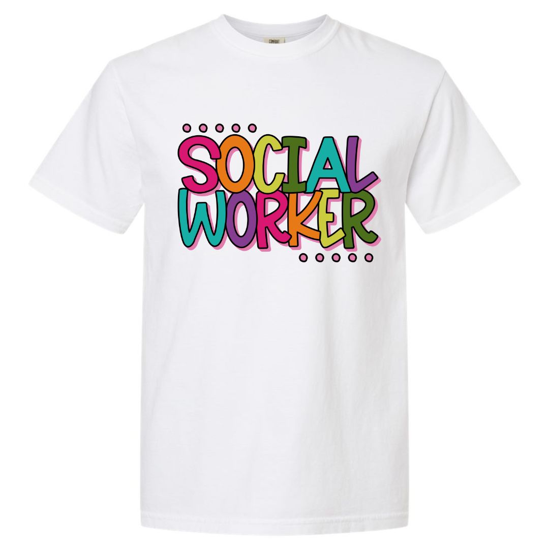 Social Worker Rainbow T-shirt