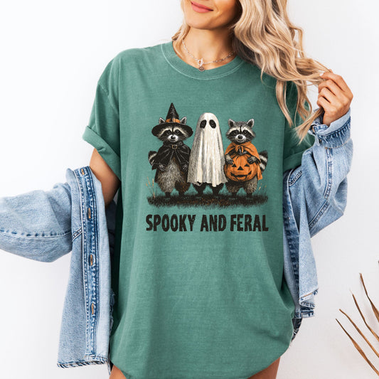 Spooky and Feral Raccoon T-shirt