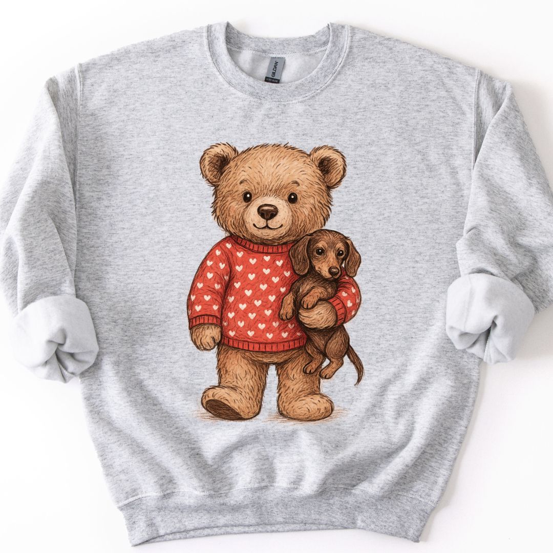 Teddy+Doxie Valentine Crewneck Sweatshirt