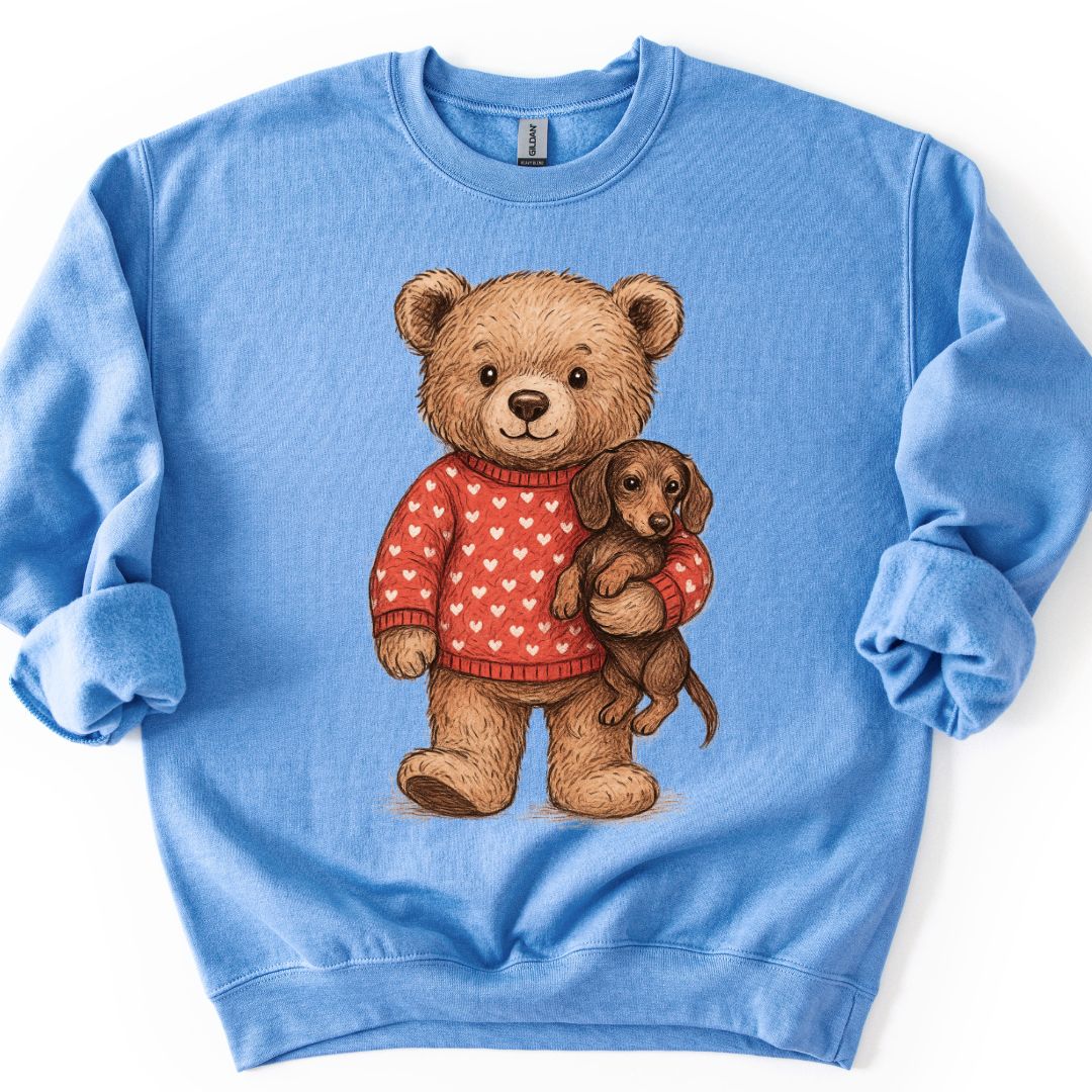 Teddy+Doxie Valentine Crewneck Sweatshirt