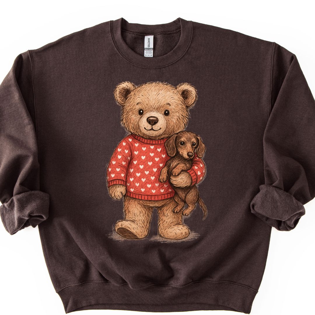 Teddy+Doxie Valentine Crewneck Sweatshirt