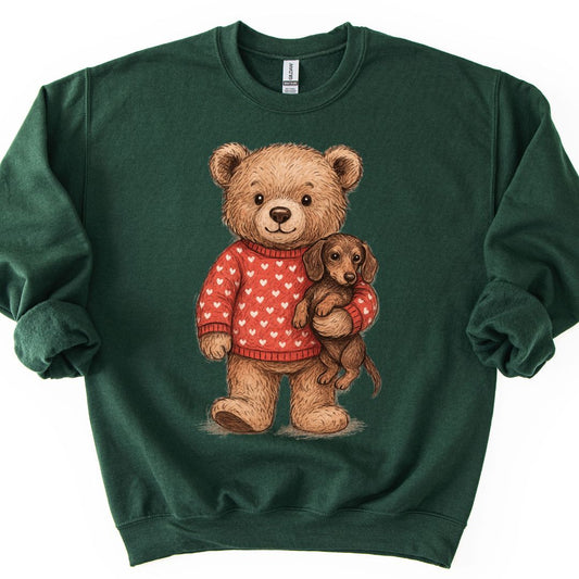 Teddy+Doxie Valentine Crewneck Sweatshirt