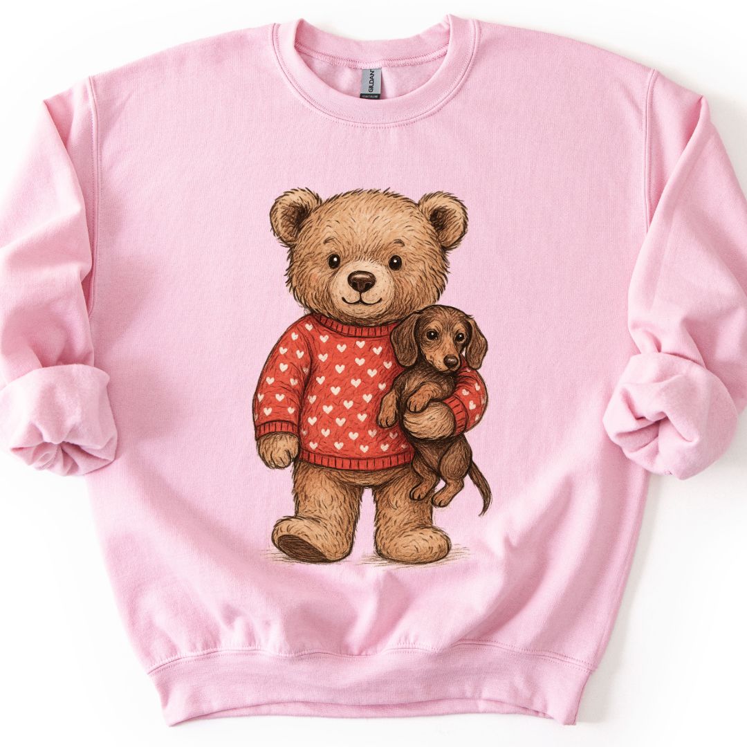 Teddy+Doxie Valentine Crewneck Sweatshirt
