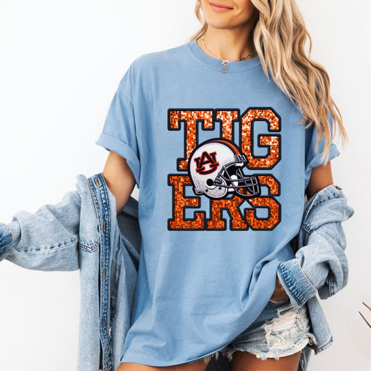 Auburn Tigers Faux Sequins T-shirt