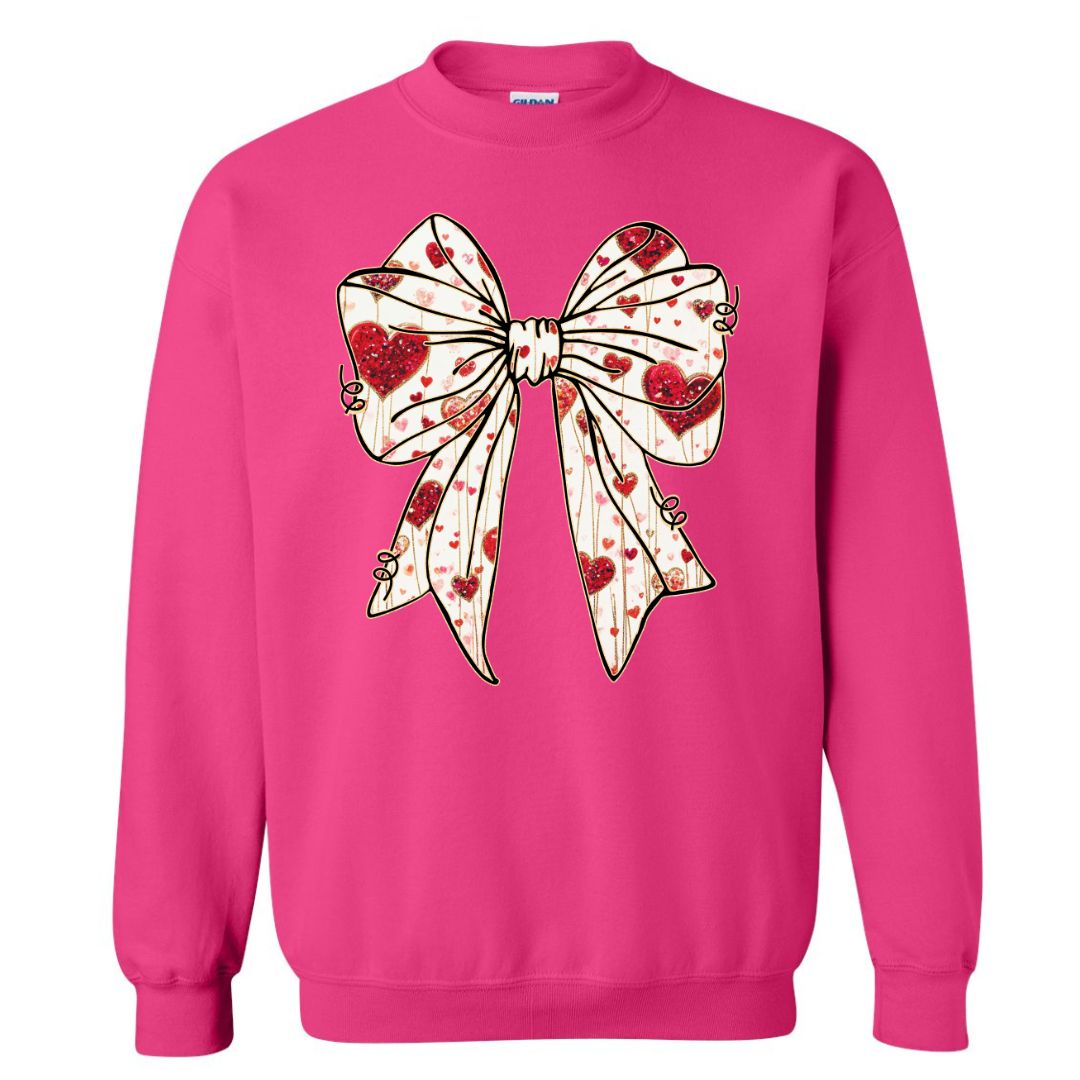 Valentine Bow Coquette Sweatshirt