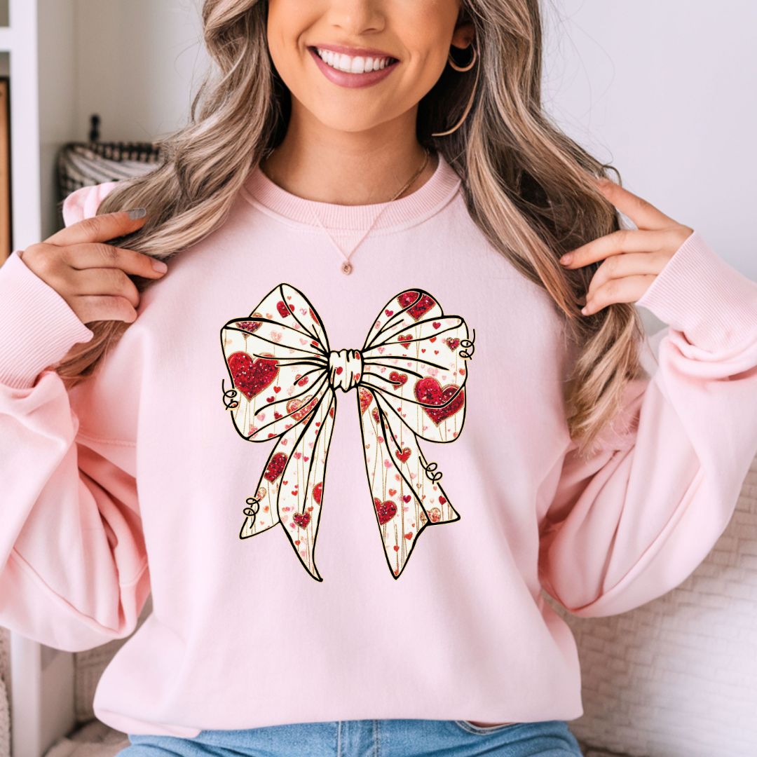 Valentine Bow Coquette Sweatshirt