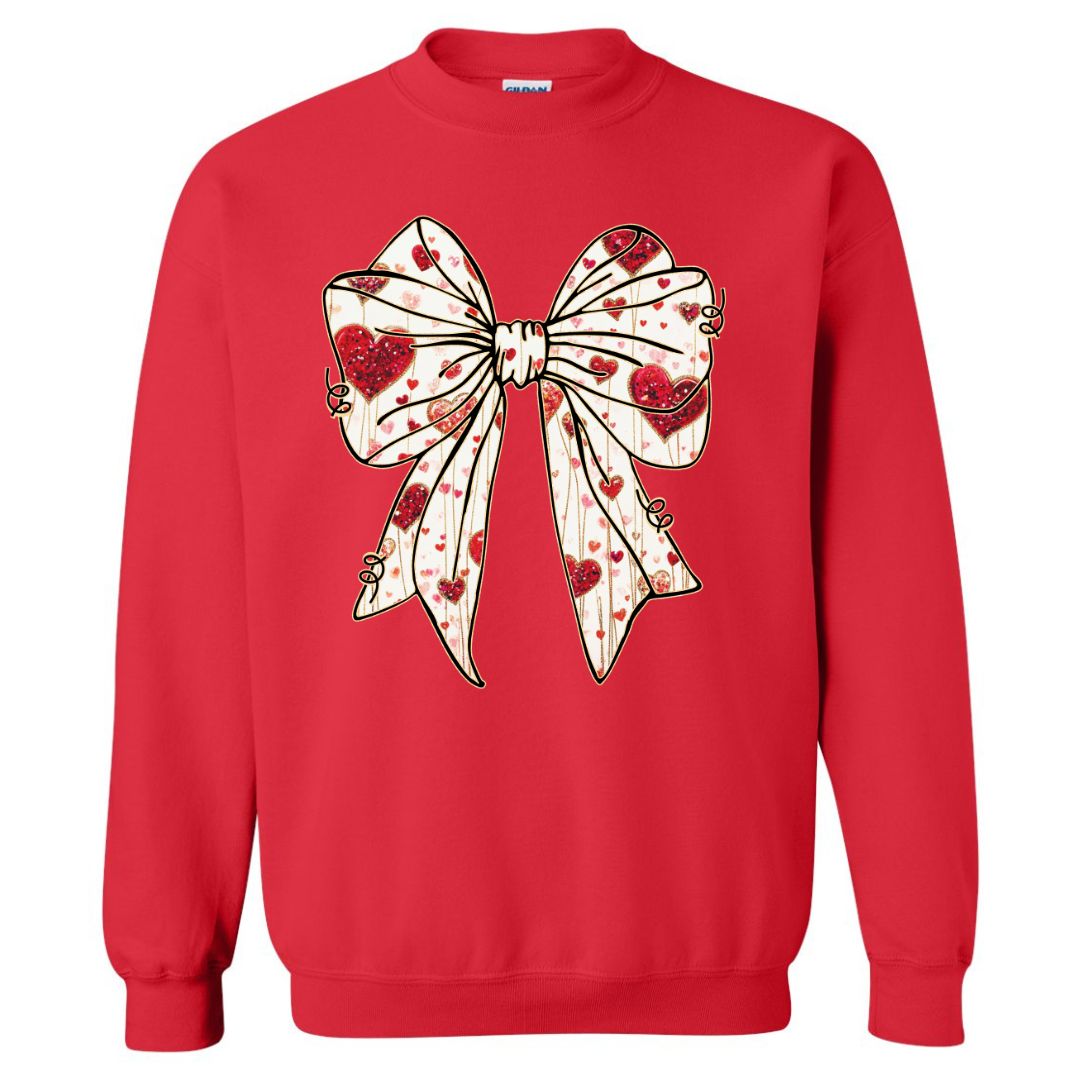 Valentine Bow Coquette Sweatshirt