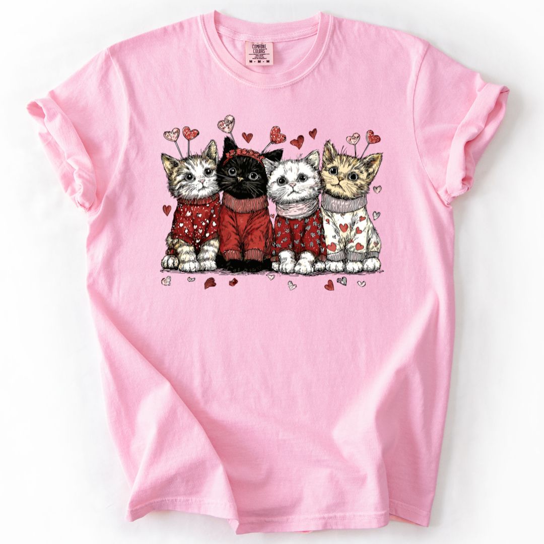 Valentine Kitty Quartet T-shirt