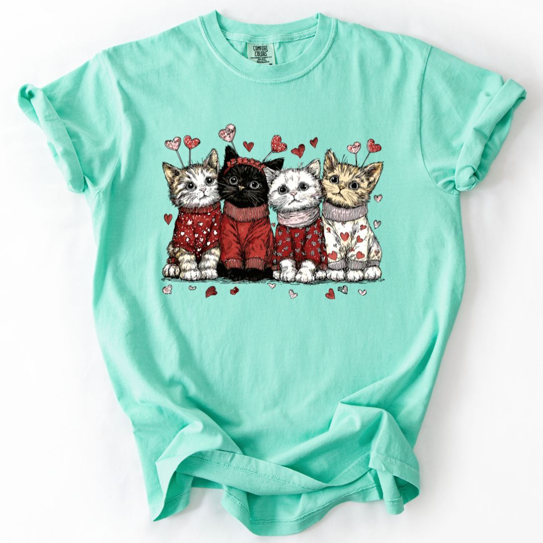 Valentine Kitty Quartet T-shirt