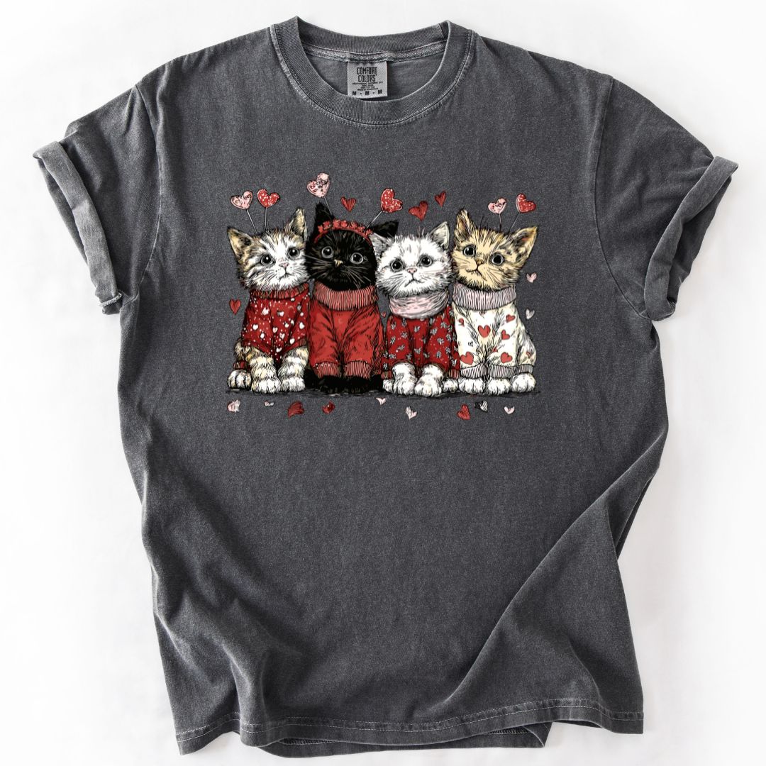 Valentine Kitty Quartet T-shirt