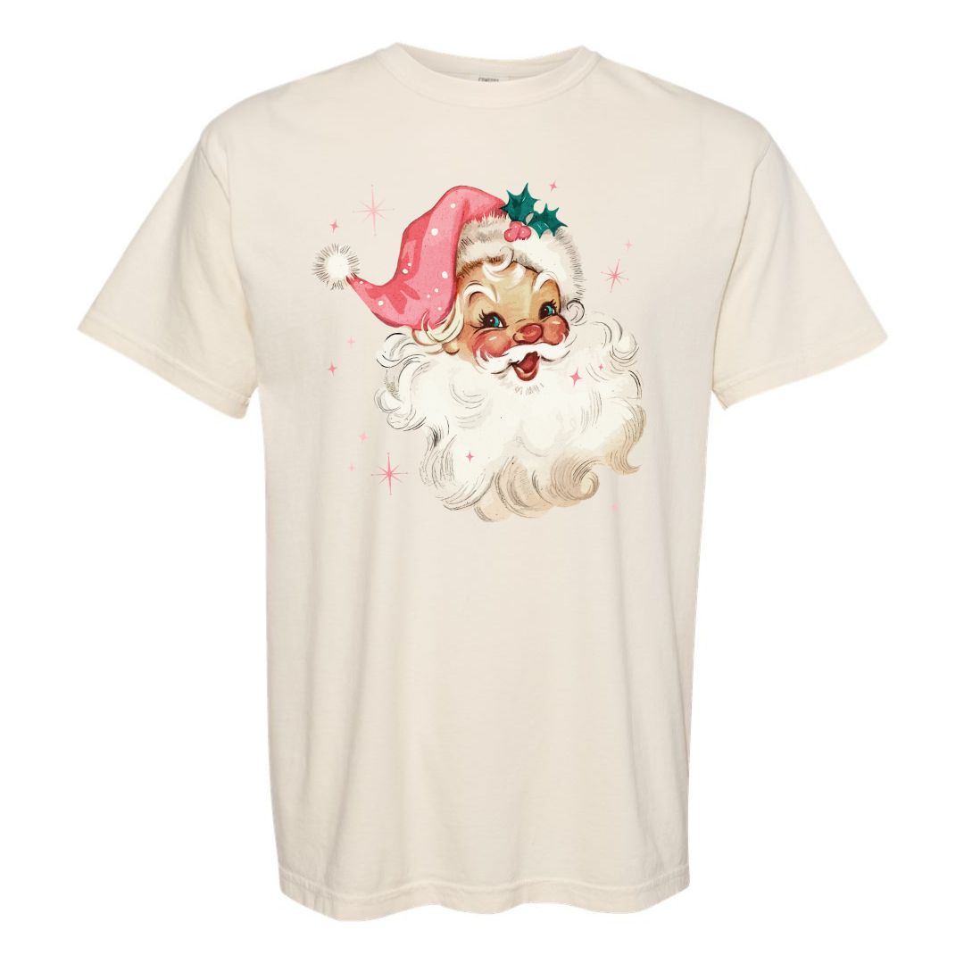Vintage Pink Santa Sweatshirt/T-shirt