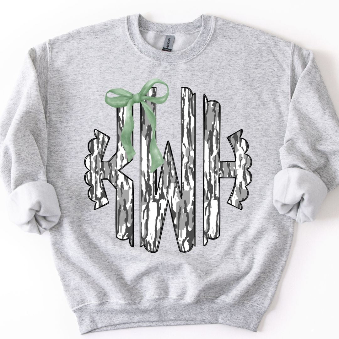 Custom Camo Monogram Crewneck