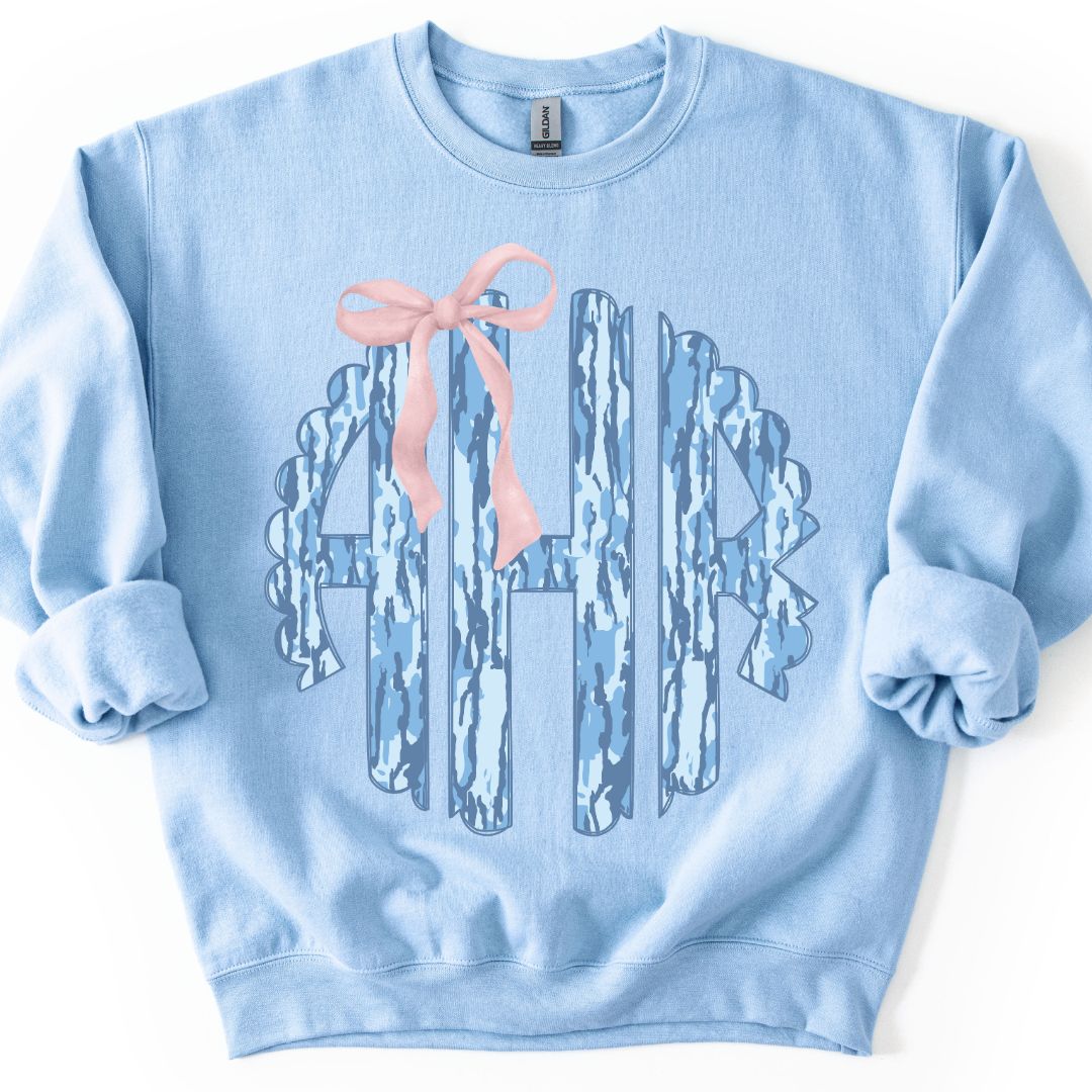 Custom Camo Monogram Crewneck