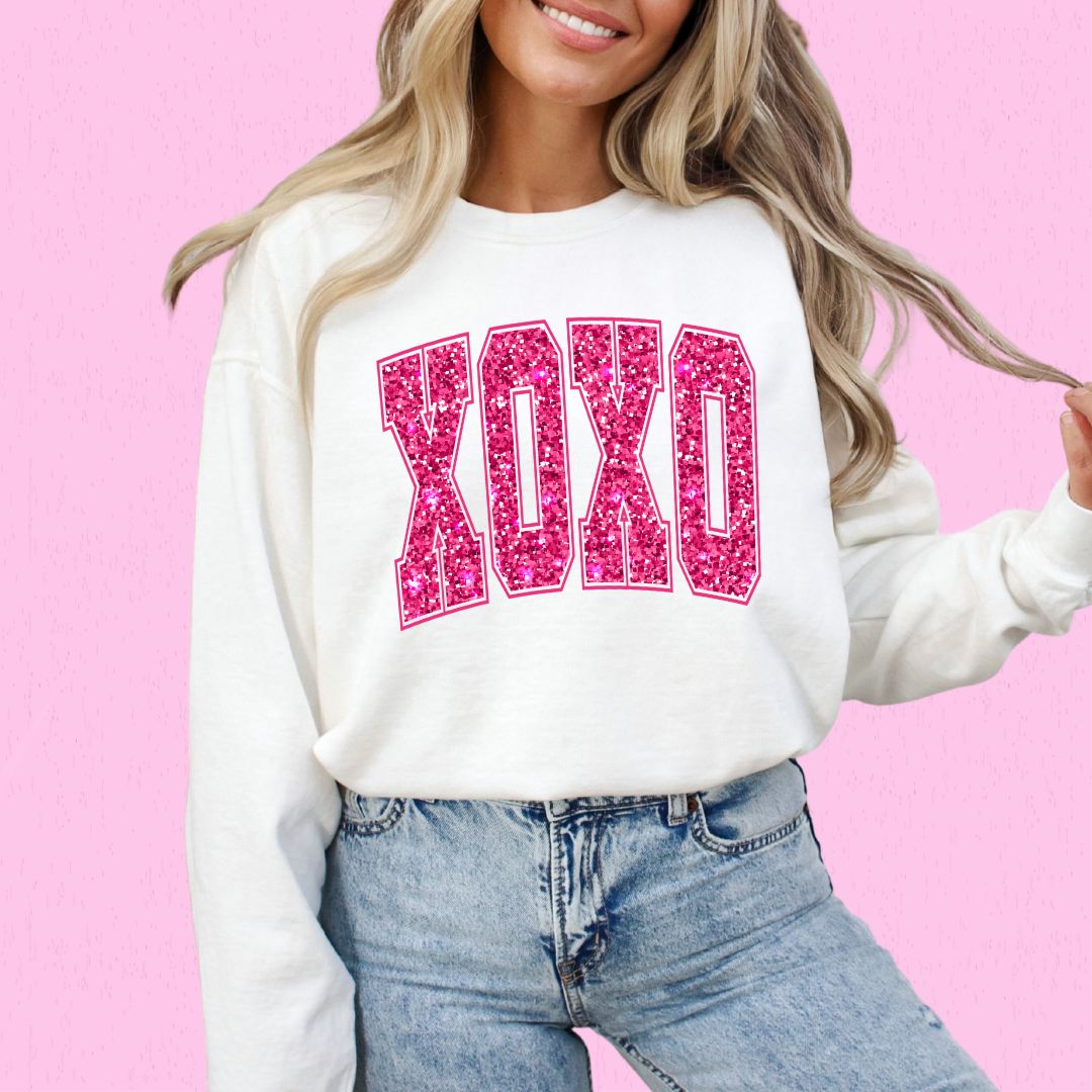 XOXO Faux Sequins T-shirt