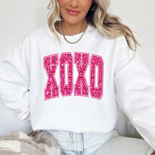 XOXO Faux Sequins Sweatshirt